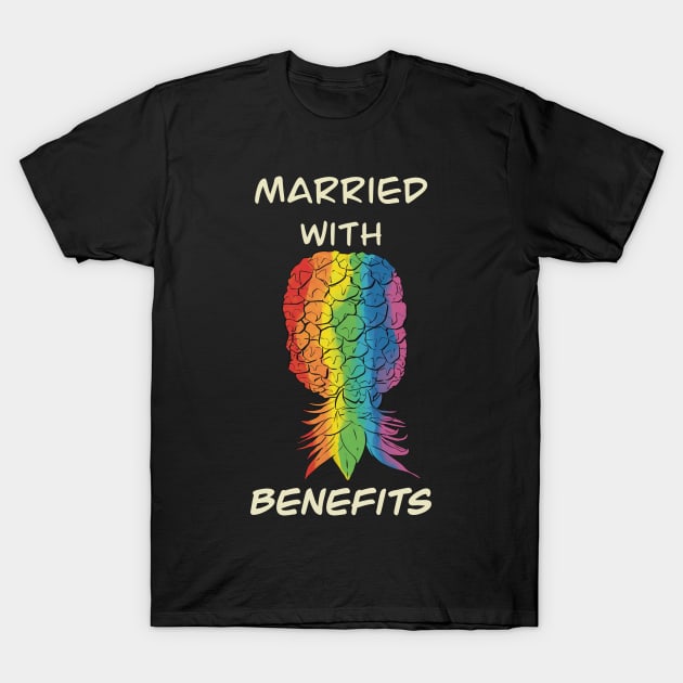 LQBTQ+ Poly Pride Pineapple - Marrried with benefits T-Shirt by JP